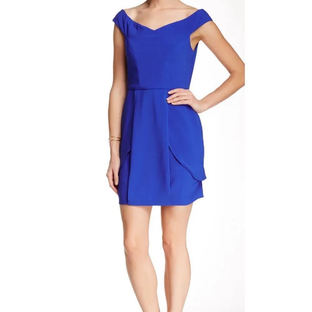 Adelyn Rae Off Shoulder Royal Blue Dress Size Medium